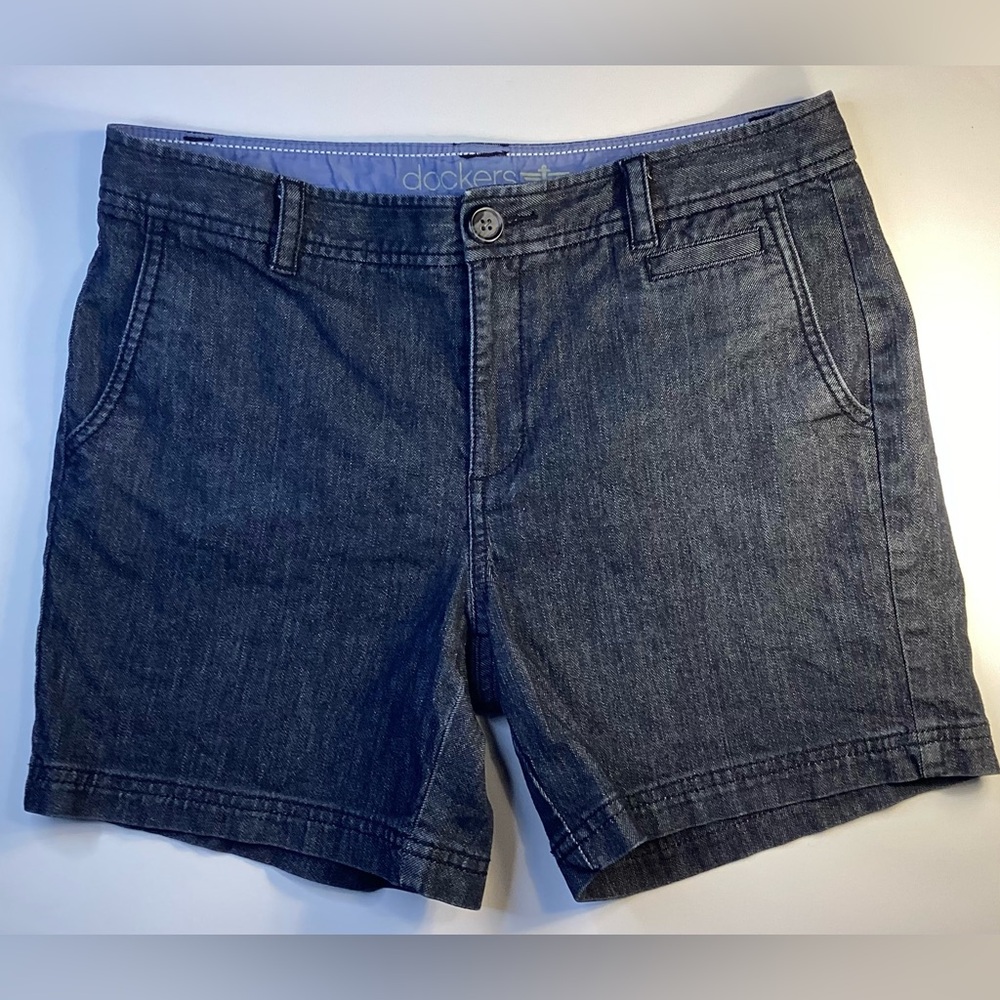 Dockers shorts dark wash faded 6